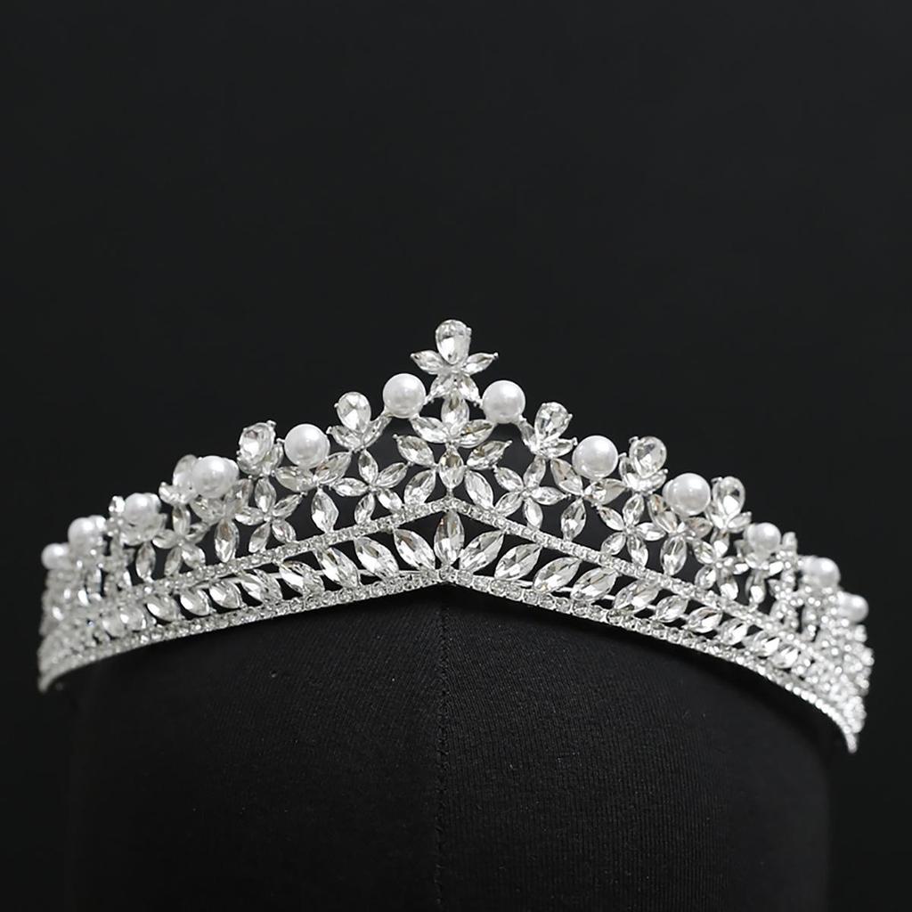 High-End Rhinestone Bridal Crown for Wedding, Birthday, Gala