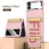 Ultra-Thin Phone Case for Samsung Galaxy Z Flip 4 Fashion All-inclusive Shell with Wristband Bracket Cover for Galaxy Z Flip 3