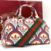 GUCCI ADIDAS Collaboration Double Branded Multi Color 2Way Duffle Bag Sherry Line Mini Boston Shoulder Bag Leather