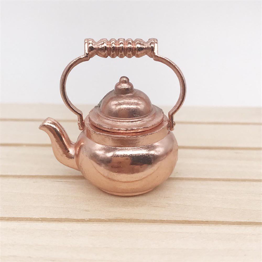 Retro Kettle Pot Open Lid Dollhouse Miniature  1:12 Scale  Home 