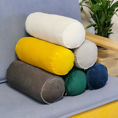 1PC Cylinder Long Roll Pillow Cover for SPA Massage Velvet 15*40cm With Zipper Cervical Neck Pillowcase Round
