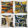 Geometric Linen Pillow Cover For Living Room Sofa Decor With Vintage Design