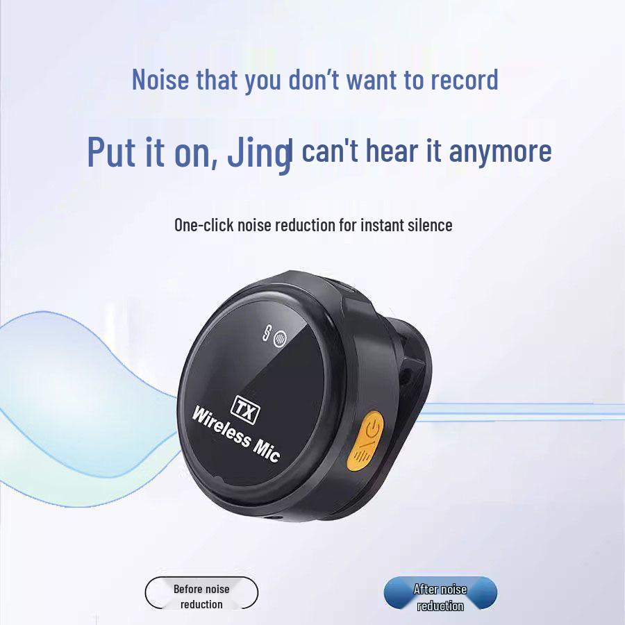 Wireless Lavalier Microphone with Digital Display & Noise Reduction for Mobile Phones & Outdoor Live Streaming