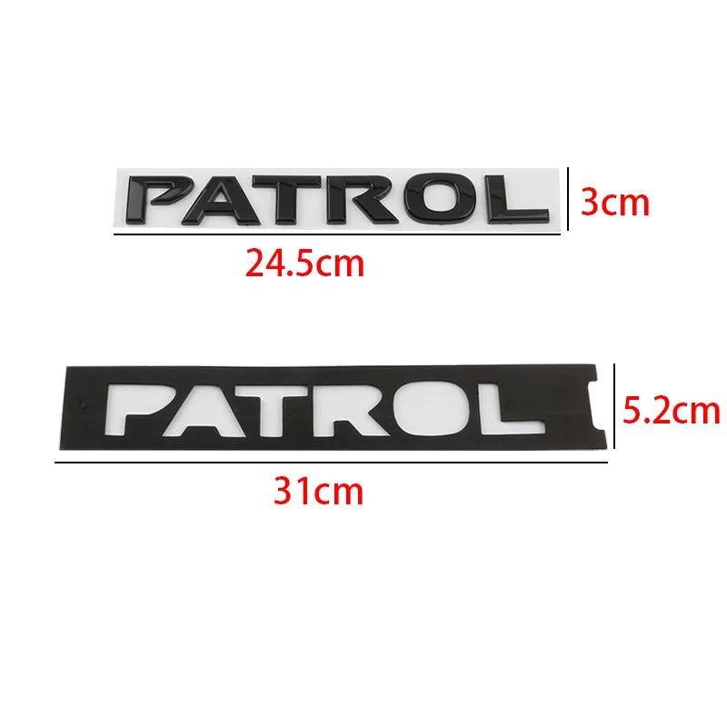 Car 3D ABS Rear Trunk Letters Words Logo Badge Emblem Decals Sticker For Nissan Patrol Y60 Y61 Y62 Y63 Y64 Styling Accessories