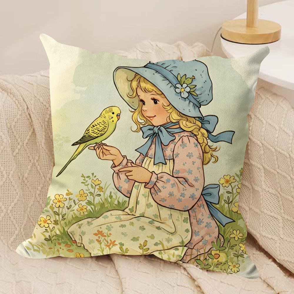 

Art S-Sarah K-Kay S-Swing G-GirlS Cushion Cover Soft Plush Fabric Double-Sided Printed Sofa Cushion Cover for All Seasons Decor 30cmx30cm