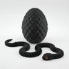 3D printing movable joint simulation cobra snake egg statue creative home decoration sculpture desktop decoration ornament