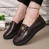 Style Ladies Loafers Ladies Leather Flat Shoes,simple and Classic Mom's Shoes  Anti-slip and Comfortable,free Shipping