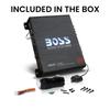 BOSS Audio Systems R1100M Riot Series Car Audio Subwoofer Amplifier 1100W Monoblock Class Stereo Amplifier with Stable Ohm Level MOSFET Power x x x x