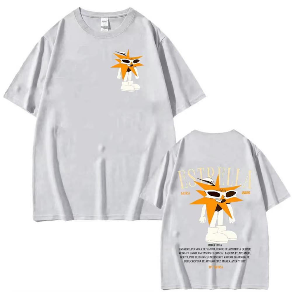 Rapper MORA Tour 2025 Album Merch T-Shirts Men Women Summer O-Neck Cotton T Shirt Hip Hop Gothic Short Sleeve T-Shirt Streetwear