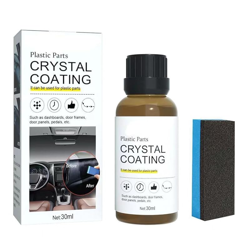 

Acssart Средство для восстановления пластика автомобиля с гальваническим покрытием, Восстановитель пластика для автомобилей, Кристаллическое покрытие для пластиковых деталей автомобиля, Нано-покрытие, 30 мл (2PCS) 1PCS