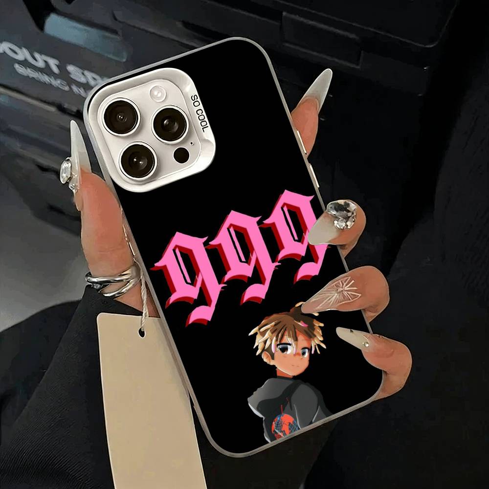 Rapper -999 J-Juice W-WRLD Phone Case For iPhone 17,16,15,14,13,12,11 Plus,Pro Max,XS,white Silver Phone Case