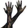 Transparent Lace Gloves Stretchy Polyester Blend for Fashion Costume