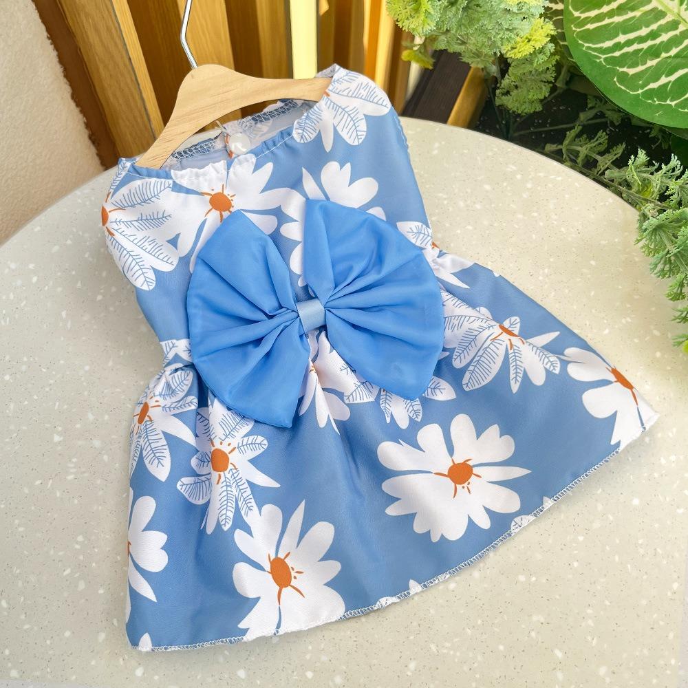 Small and Medium Dogs Spring Summer Dogs Cats Pet Clothing Supplies Cat Clothing Striped Suspender Mesh Skirt