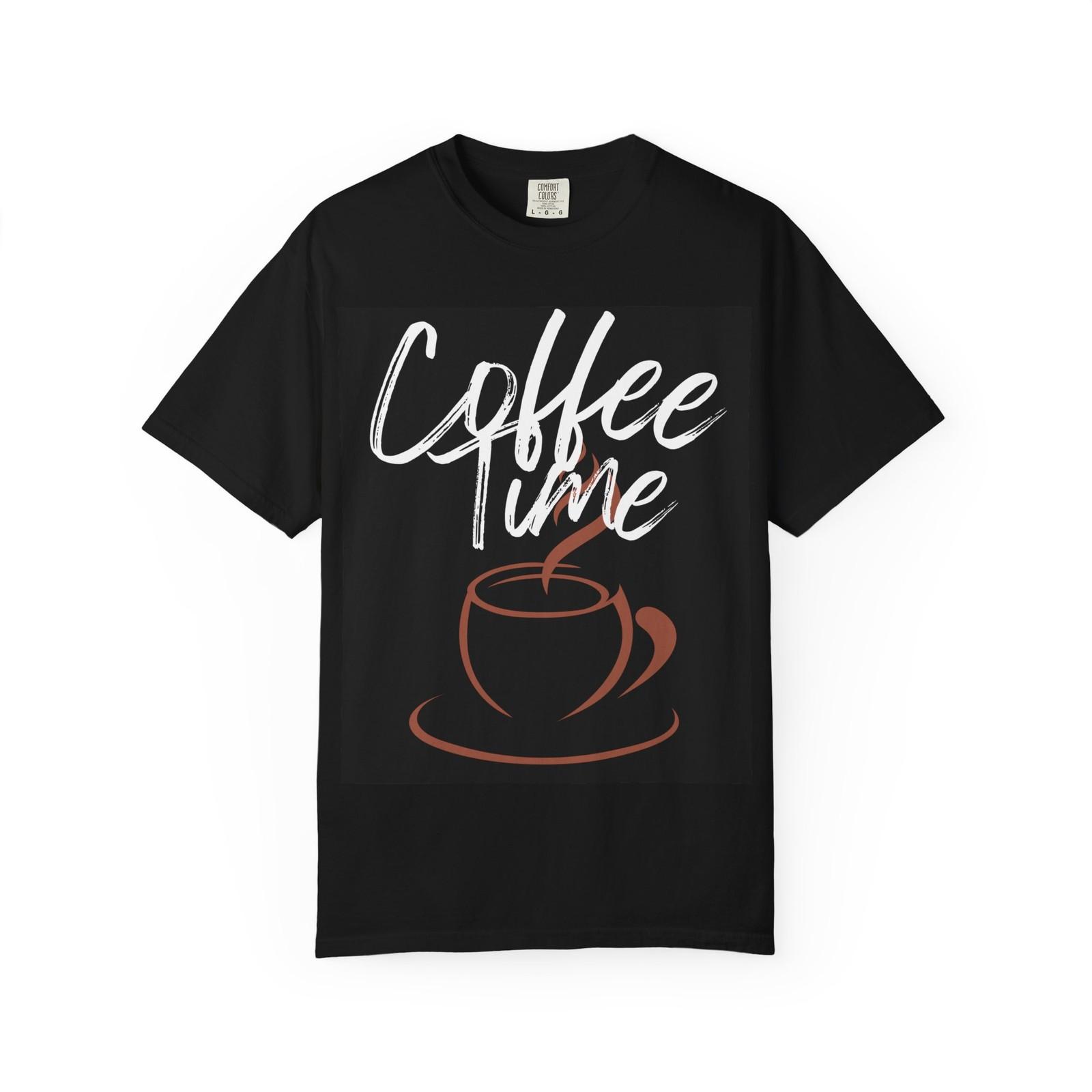 Coffee Time T-Shirt - Comfort Colors — Casual Café Graphic Tee XL