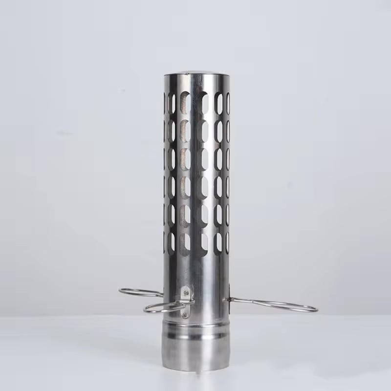 Outdoor Camping Stove Chimney Pipe, Stainless Steel Smoke Vent with Curved and Straight Pieces for Tent Fires