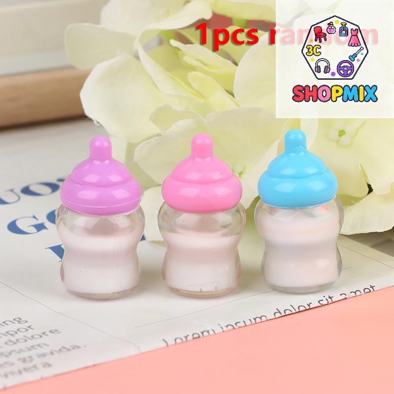 1Pc Kids Pretend Play Games Toys Mini Nipple Baby Doll Pacifier Bottle For Doll House Feeding DIY Accessories Random Color