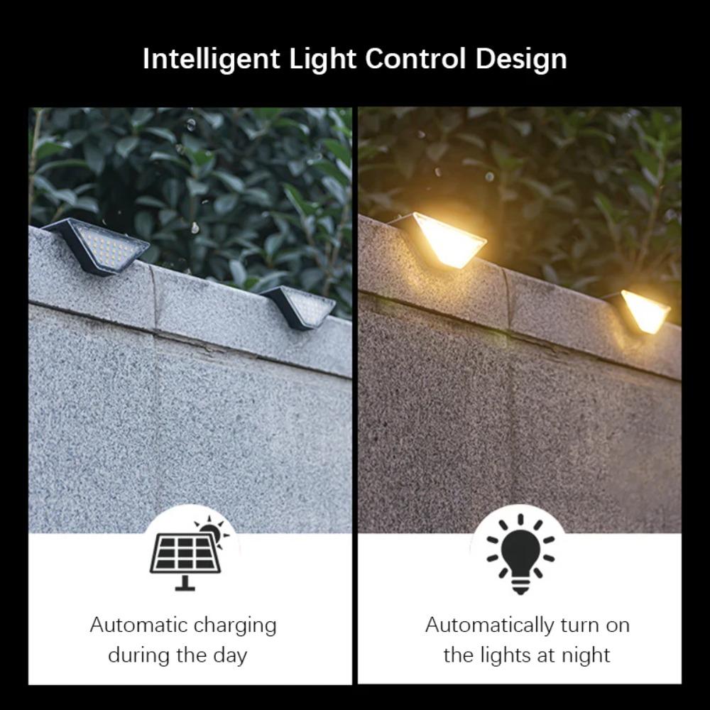 4 PCS LED Solar Step Lights, Waterproof Outdoor Stair Lights, Solar Deck Lights Outdoor Solar Landscape Lighting for Yard, Patio