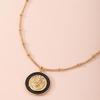 European & American Stylish Lion Head Enamel Necklace & Earrings Set for Women