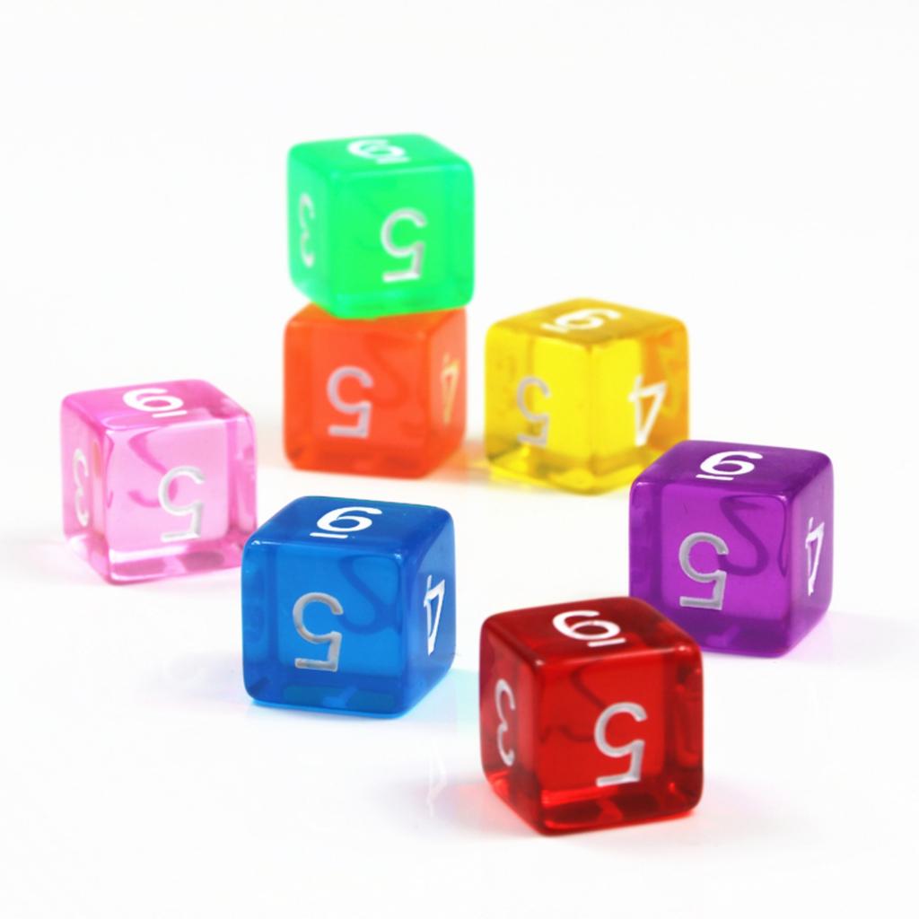 10 stuks D6 Dobbelstenen Polyhedrisch Digitaal 1-6 Dobbelstenen voor Feest Club Entertainment Tafelspel