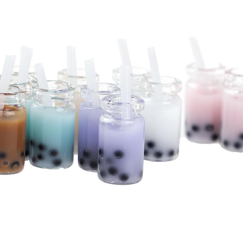 2 ks 1/12 miniaturní doplňky domečku pro panenky Simulace Pearl Milk Tea Model Drink