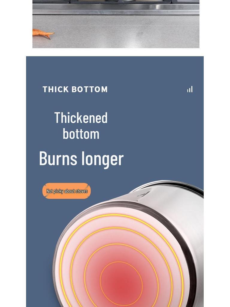 Nerezový indukční hrnec na polévku s kompozitním dnem