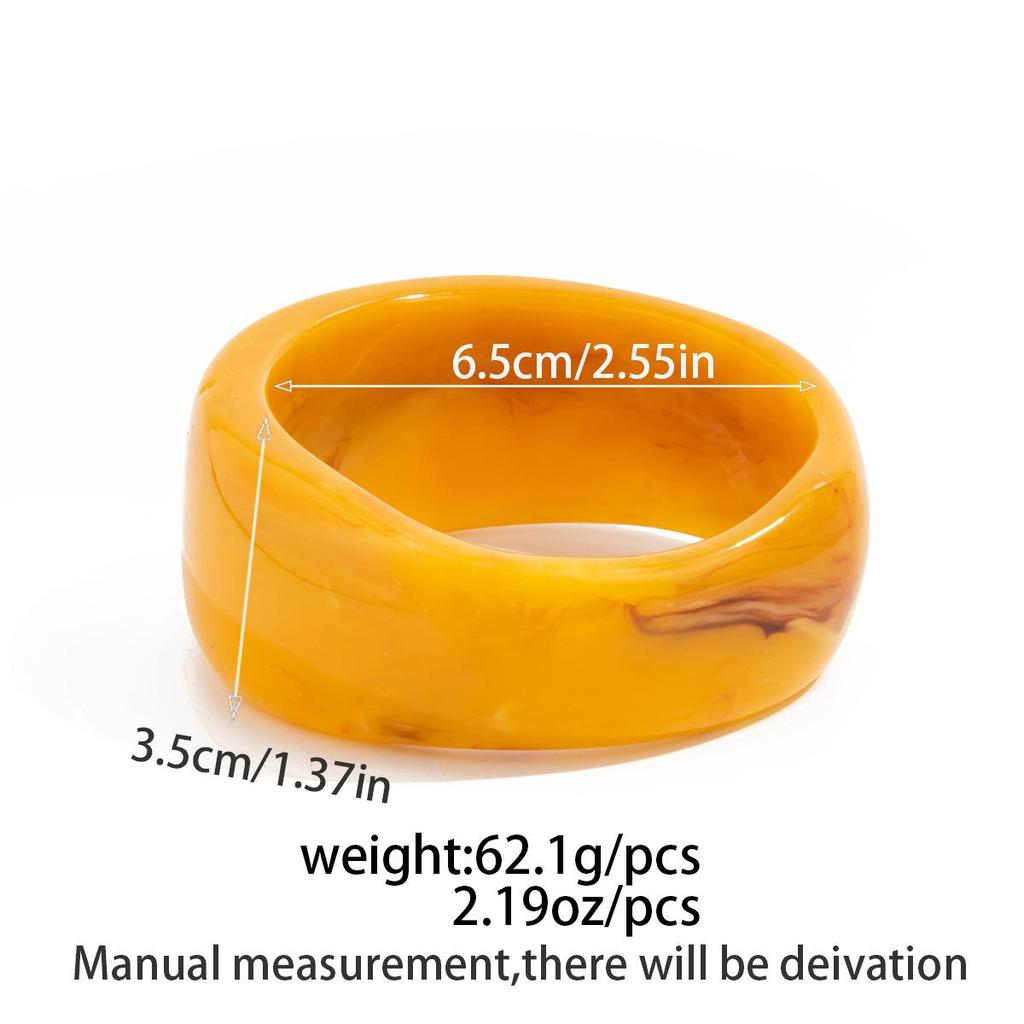 Mote Vintage Gjennomsiktig Resin Chunky Armbånd Geometrisk Uregelmessig Elastisk Bredt Armbånd Armbånd for Kvinner Menn Luksuriøse Estetiske Smykketilbehør