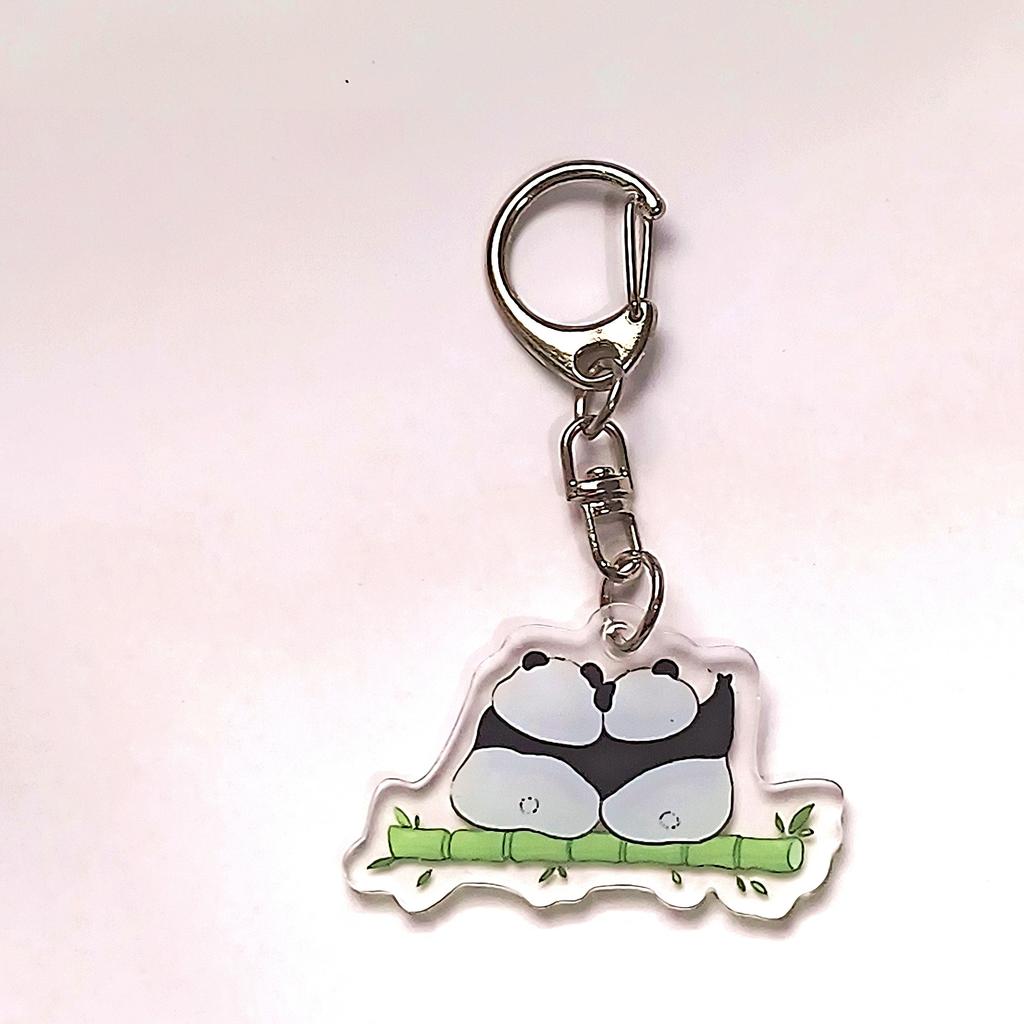 Acrylic Flat 2D Pendant - Multifunctional Hanging Ornament Holiday Car Interior Decoration Keychain Backpack Pendant,Panda Keychain Acrylic Pendant
