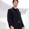 Qishuo Men's 0201 Business Casual Long Wool Blend Winter Coat