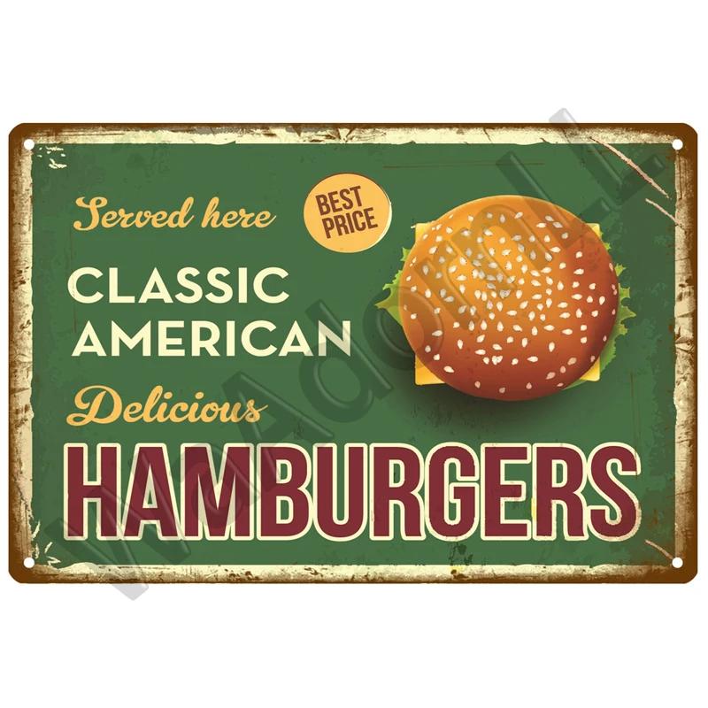 Retro DINER Plåtskylt Poster Vintage Väggposters Metallskylt Dekorativ Väggplatta Köksskylt Metall Vintage Dekor Tillbehör