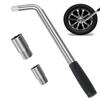 Telescoping Lug Wrench Spanner Lug Wheel Wrench Extendable Wheel Brace Wrench with 17/19/21/23mm Sockets Wrench Car Repair Tool