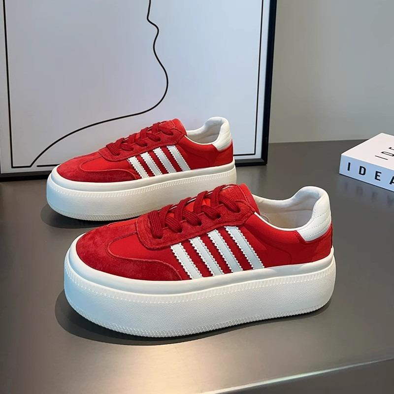 Red Platform Women's Summer New Breathable Thin Versatile Casual Sports Shoes