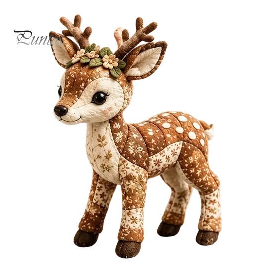 Creative Sewing Gift Woodland Animal Patchwork Kit, Forest DIY Set, Doll Kit Handmade Friends, Beginner-friendly Craft for Adults Teens Project