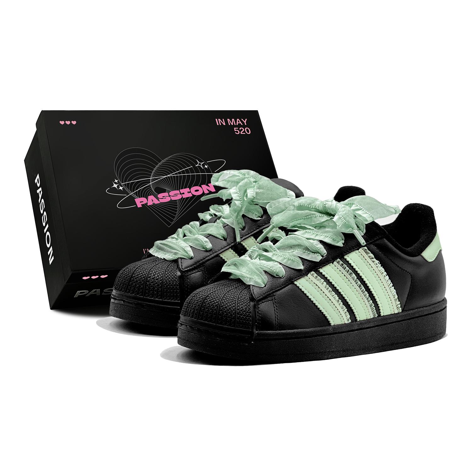 

Adidas Originals Superstar 2 Romantic Favor, Qingxin Forest, Girly, Refreshing Low top Skateboard Shoes Unisex JH9977(TeamS2-S-BOX) 37⅓