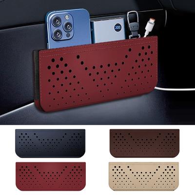 Car Net Storage Bag Car Mounted Mobile Phone Bill Card Holder Car General Storage Box Multi-Functional Storage Bag Hanging Bag