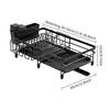 Dish Drying Rack, Dish Rack with Drainboard, Kitchen Expandable Dish Drying Rack with Rotatable Swivel Spout and Utensil Holder