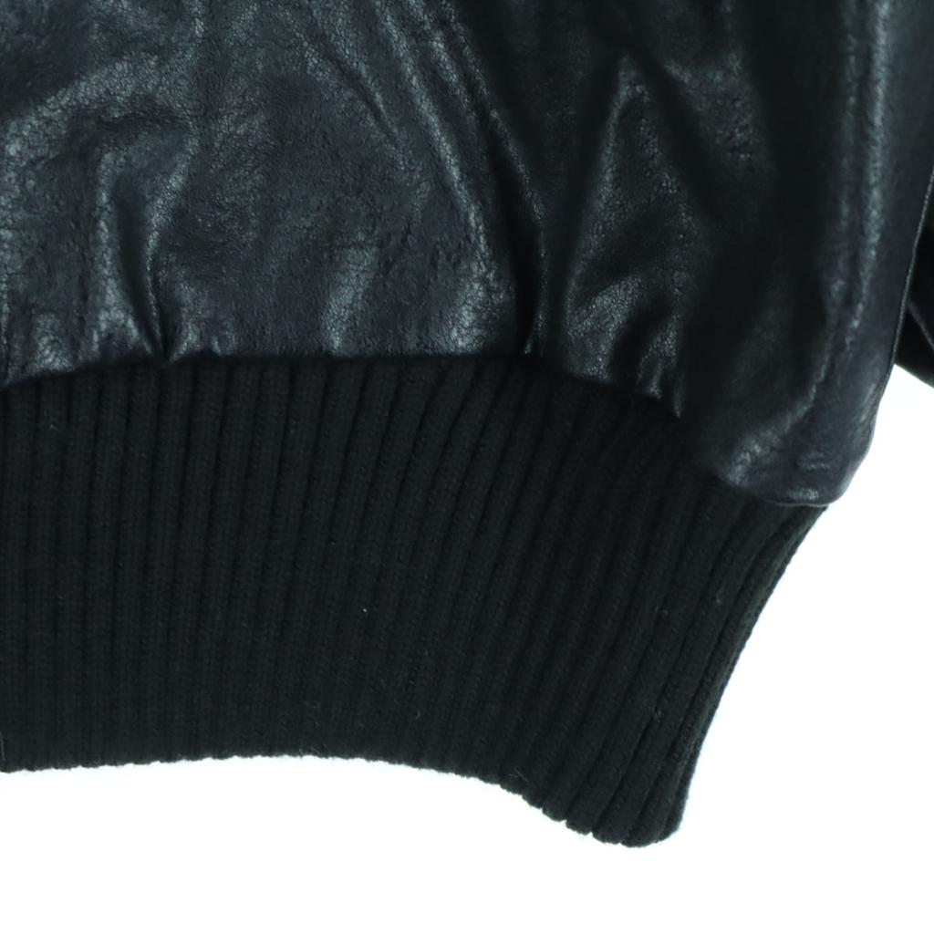 Java Long Sleeve Faux Leather Rib Blouson L Black Men's Used