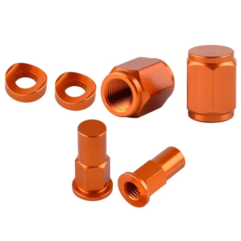 Motocross Rim Lock Nut Kit Tire Clamp Screw Rim Lock Nut Spacer Kit Rim Lock Nuts Bolts Spacer Motocross Valves Caps