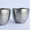 Nagao Tsubame-Sanjo Sake Cup Pair Set, Origami Crane Steel, Diameter 6cm x Height 5cm, 18-8 Stainless Steel Double-Walled Construction, Made in Japan