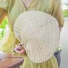 Traditional Handmade Woven Bamboo Fan for Children, Suitable for Hanfu, Summer Vintage Style Large Banana Leaf Fan