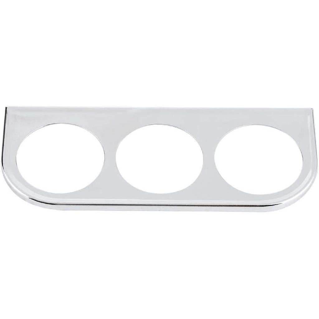 Gauge Holder,52mm/2in 3-Hole Triple Instrument Panel Shell Gauge Mounting Bracket Car Dashboard Meter Iron Holder(Silver) Gauge Bracket