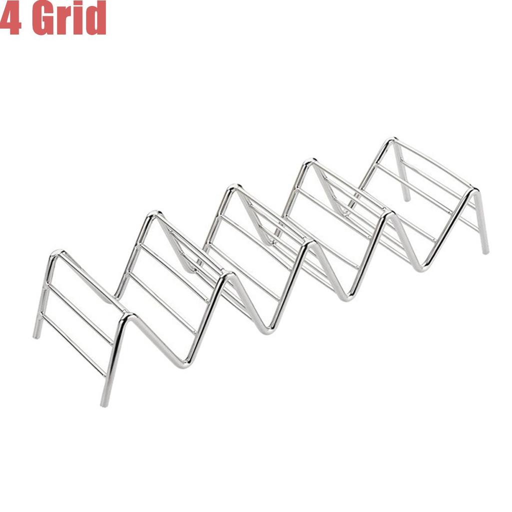 Kitchen Restaurant Food Display Stainless Steel Taco Holder Pizza Rack Stand Tray Kitchen Tools