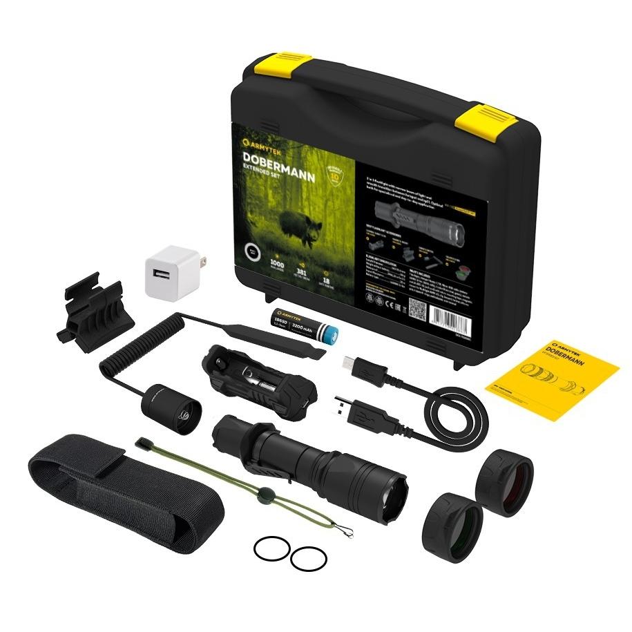 

Лампа Armytek Tactical Led Dobermann Extended Set Cold Light Battery