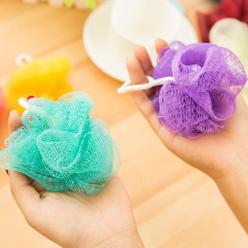 5PCS  Bath Shower Soap Bubble Body Wash Exfoliate Puff Sponge Mesh Net Ball