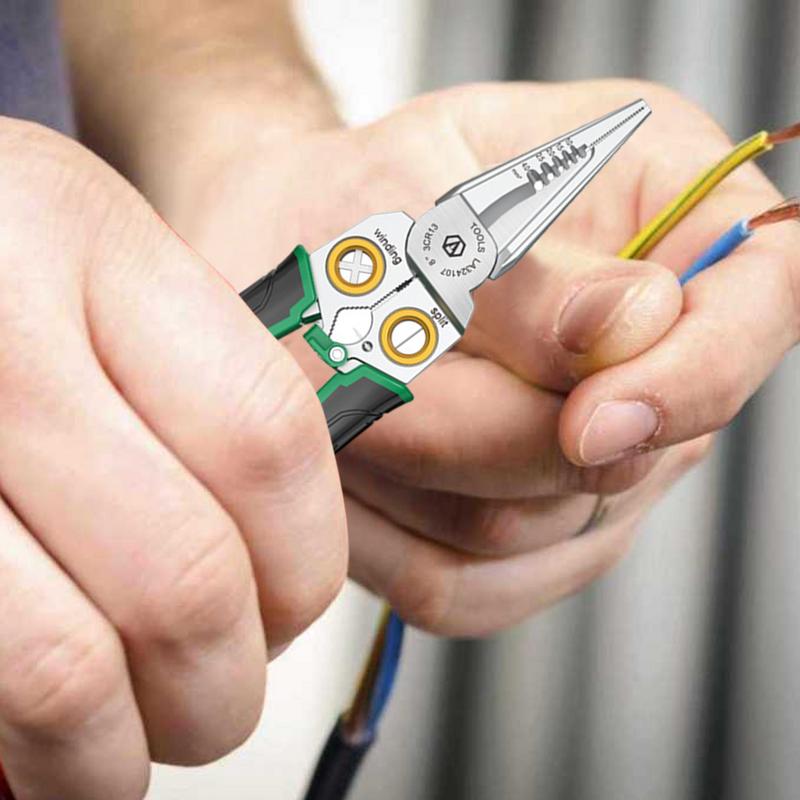 Wire Stripper Multifunctional Cable Cutting Pliers With Electricity Measurement Home Improvement Electrical Tools For Automotive