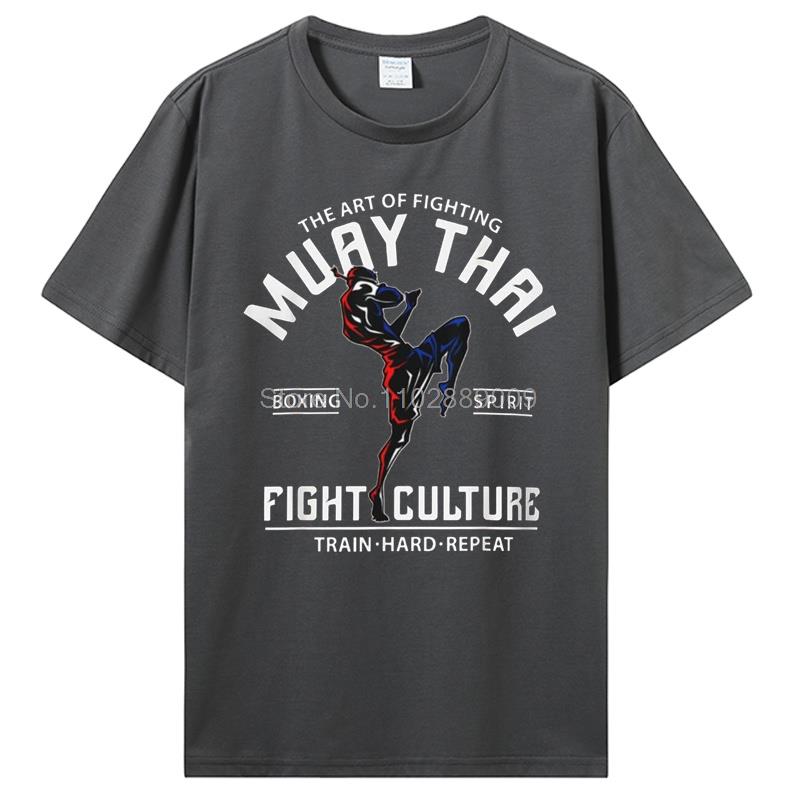 Summer Men Fashion Brand Cotton T Shirt Cool Muay Thai T-shirt Men Wai Kru Thailand Men Casual Tee TShirt Harajuku Tops