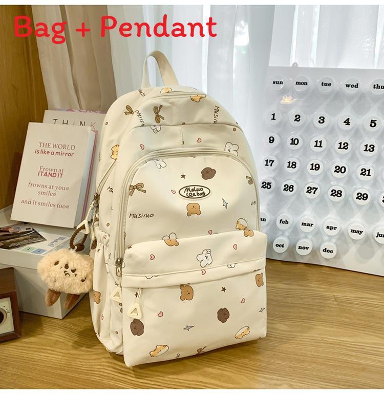 Girl School Backpack With Nylon Material And Laptop Compartment For Education Use