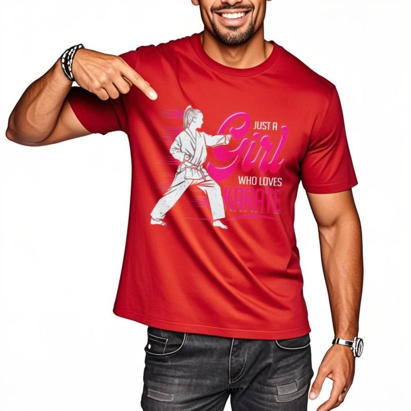 Soft Cotton Tee Soft Unisex Round Neck T Shirt Streetwear Girl Who Loves Karate Minimalist For Him Tees Plus Size Tshirt Basic Tee
