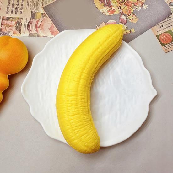 Soft Squeeze Toy Banana Pinch Toy for Stress Relief Slow Rebound Fruit Toy Fun Healing Sensory Toy for Students