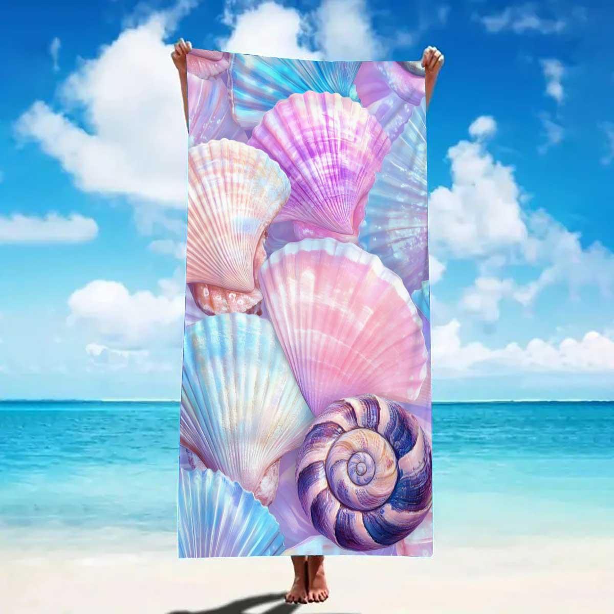 

Cartoon Marine Creature Pattern Microfiber Beach Towel Quick Dry Lightweight Absorbent Towel for Beach Swimming Camping Outdoor W30*H60(CM)