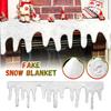 Christmas Fireplace Fake Snow Blanket Artificial Ice Sculpture Strip Icicle Cotton Xmas Fireplace Decor Blanket Table Runner